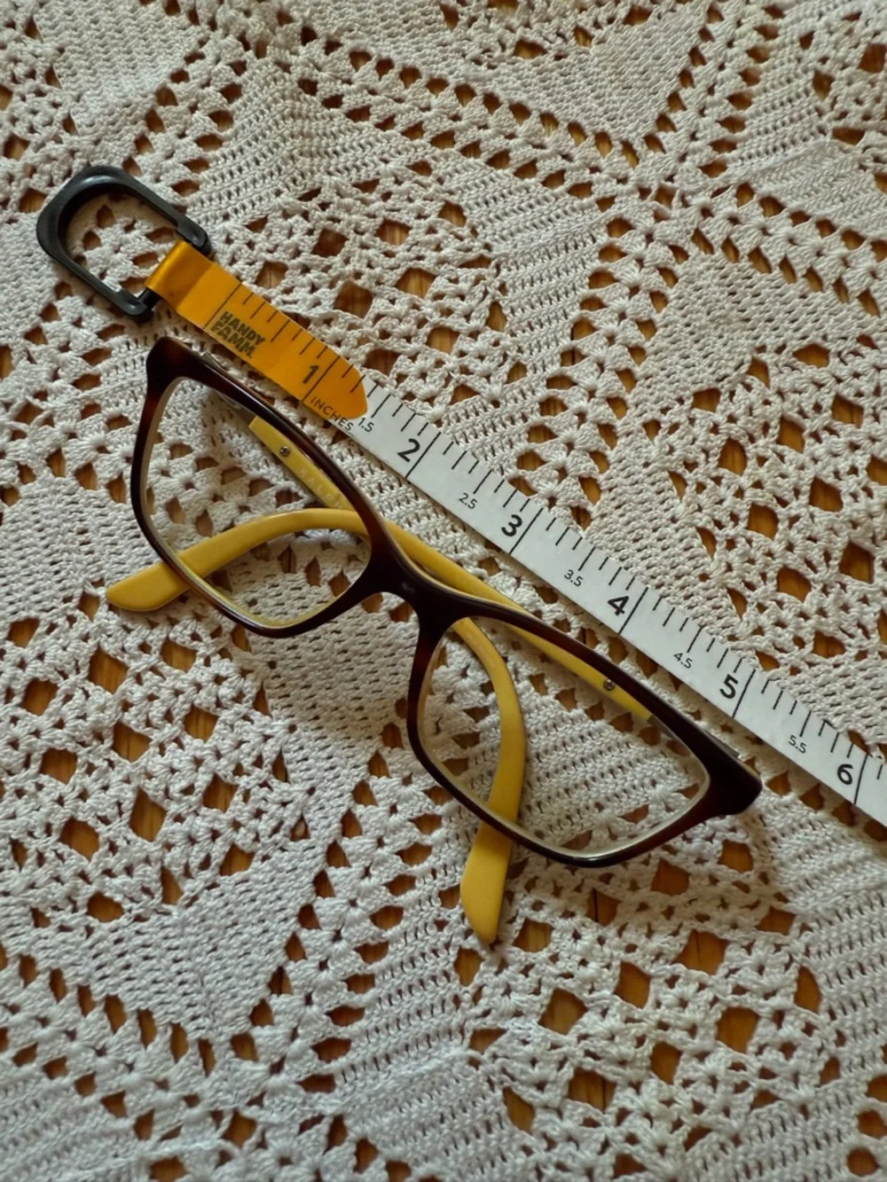 Ralph Lauren Brown Frame with Yellow Temples Women's Eyeglasses‎